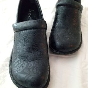 Black clog shoes